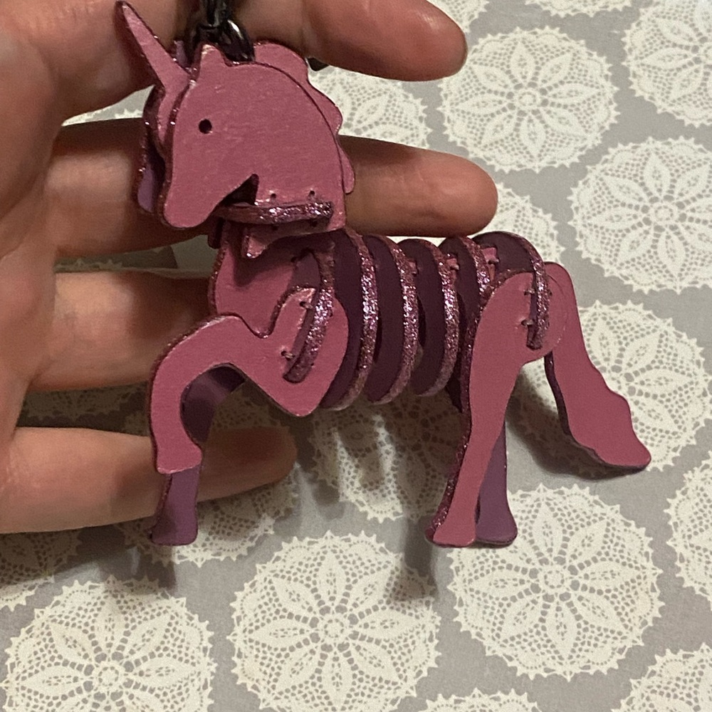 Coach Puzzle Unicorn Bag Charm F23531 - Picture 5 of 10